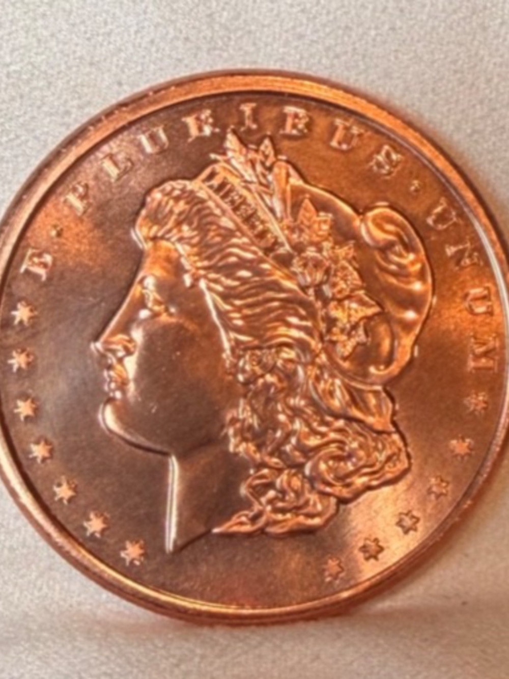 Copper Morgan Dollar Round 1 AVDP oz .999 Fine #206407753715